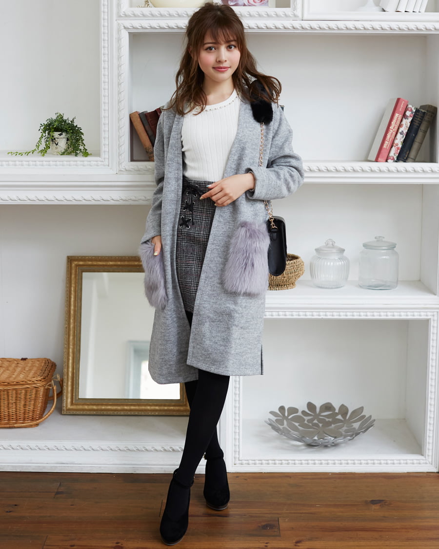 ポケットファーコーディガン｜INGNI(イング) 公式通販｜INGNI STORE