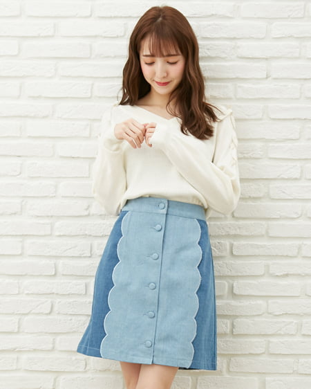 関送込【PATOU】ラップアラウンド セルフタイ留めミニスカート Patou | スカート