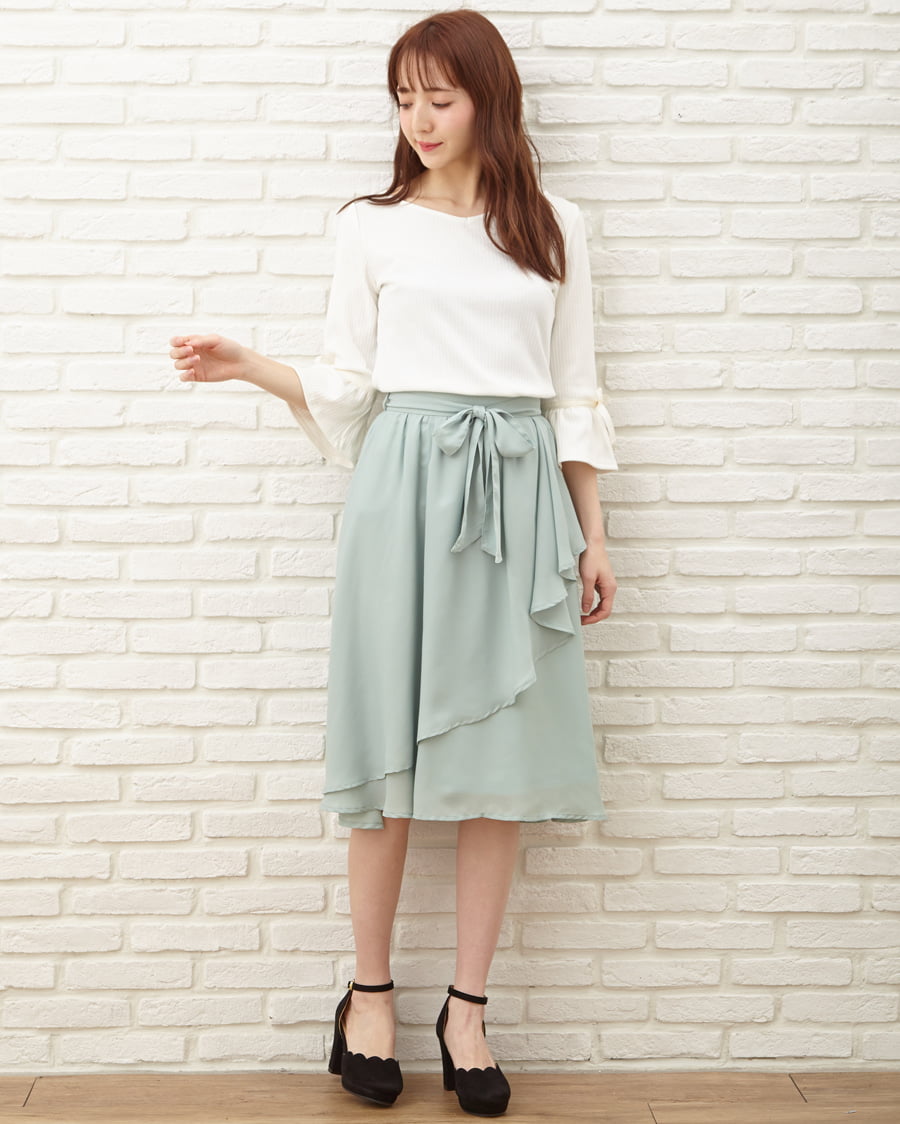 サッシュ付JZラップスカート｜allamanda(アラマンダ) 公式通販