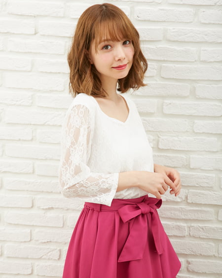 肩レーストップス／7分袖｜INGNI(イング) 公式通販｜INGNI STORE
