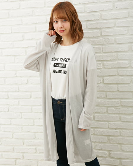 ★未使用品☆Kikuchi☆ロングカーディガンとインナーのアンサンブル カットロングカーデアンサンブル｜INGNI(イング) 公式通販