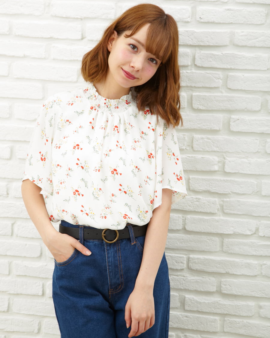 INGNI(イング) 花柄シフォン／TOPS - トップス