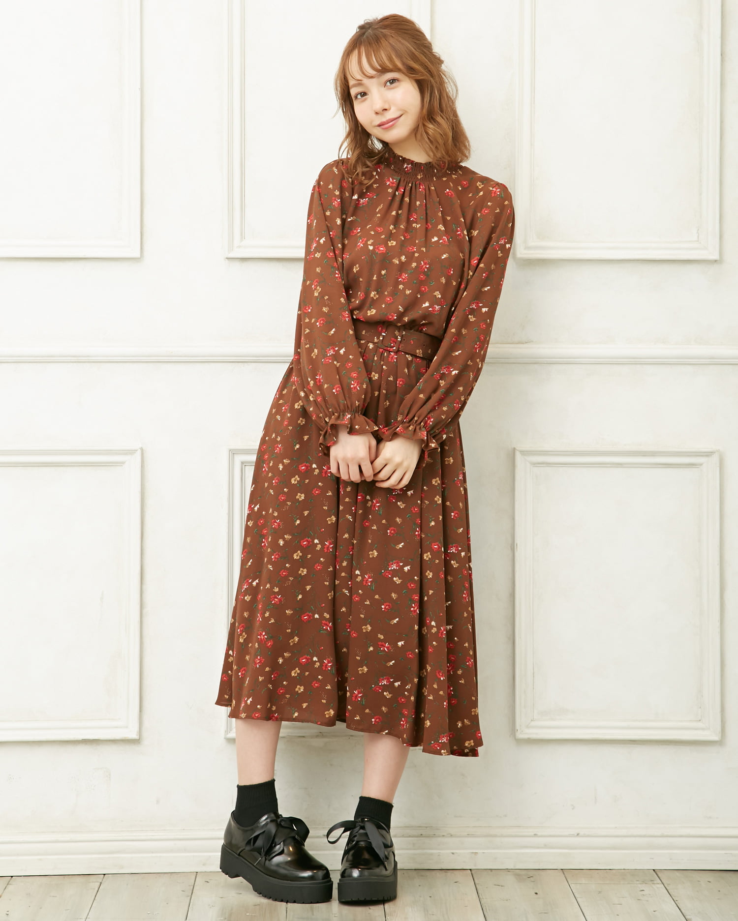 花柄ハイネック ワンピース Ingni イング 公式通販 Ingni Store