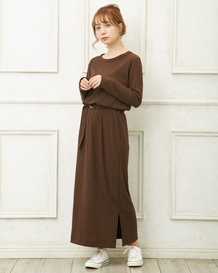 mimigrant マキシ丈ワンピース レディース ノースリーブ 春夏秋