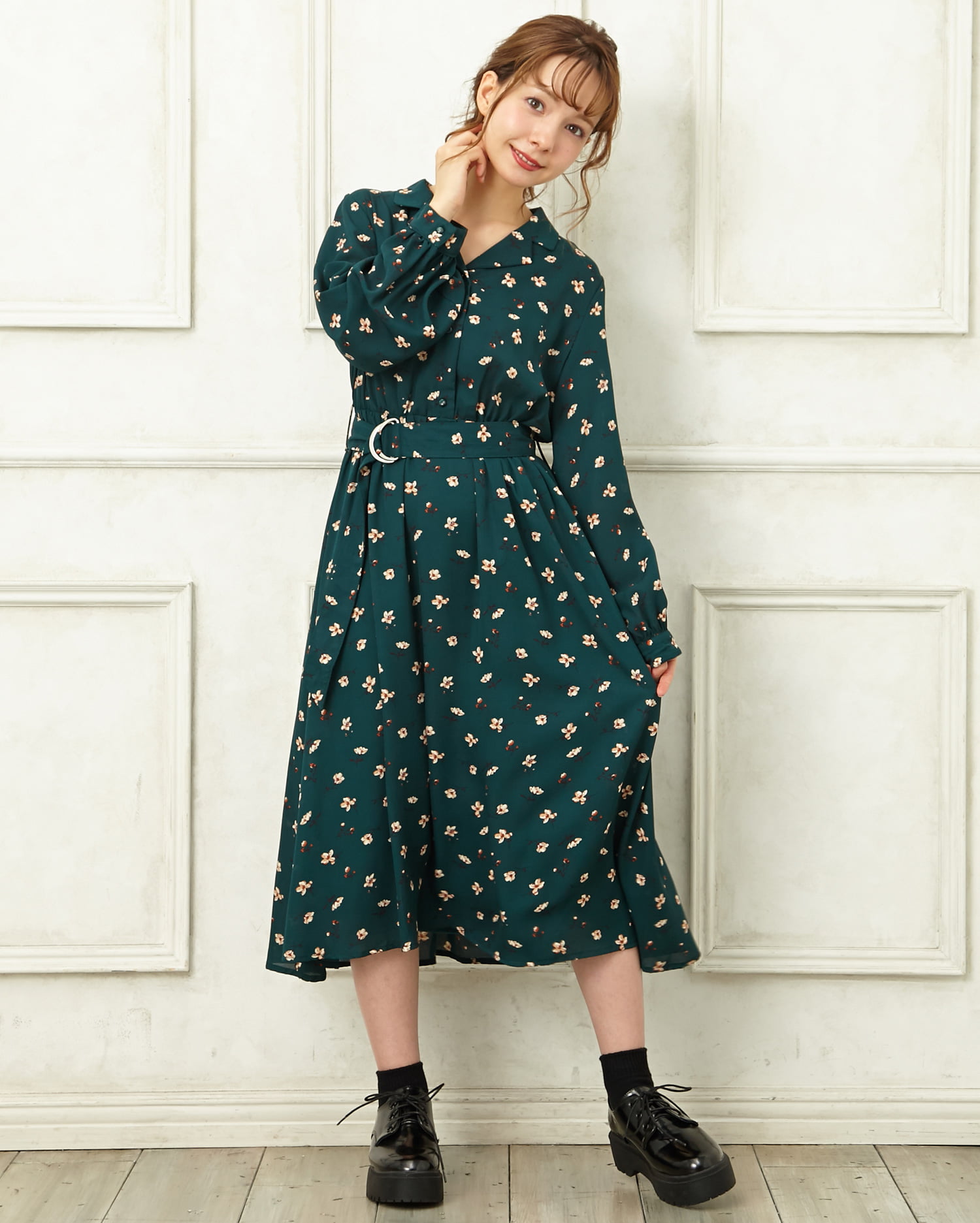 花柄開襟長袖 ワンピース Ingni イング 公式通販 Ingni Store