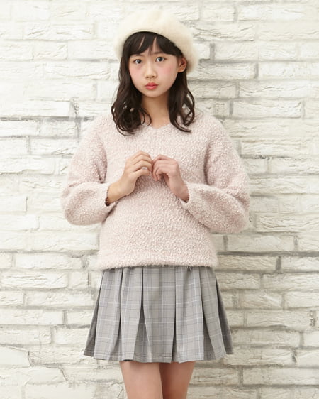 コーディネート 子供服 ブークレvネックニット プリーツスカート Set 子供服 ラビットファー ベレー帽 ｏｕｔｌｅｔ Ingni イング 公式通販 Ingni Store イングストア