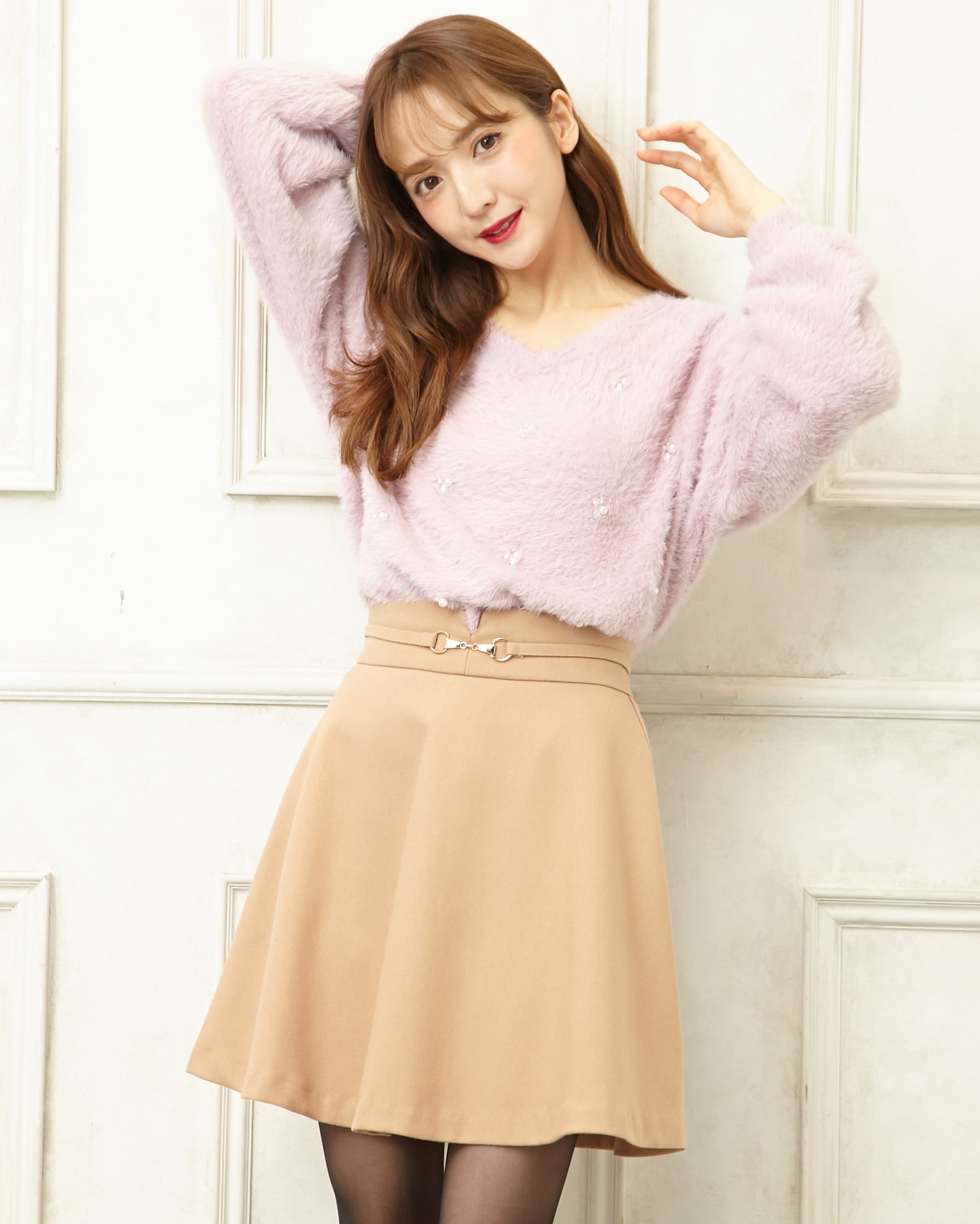 フェザー装飾ニット｜allamanda(アラマンダ) 公式通販｜INGNI STORE