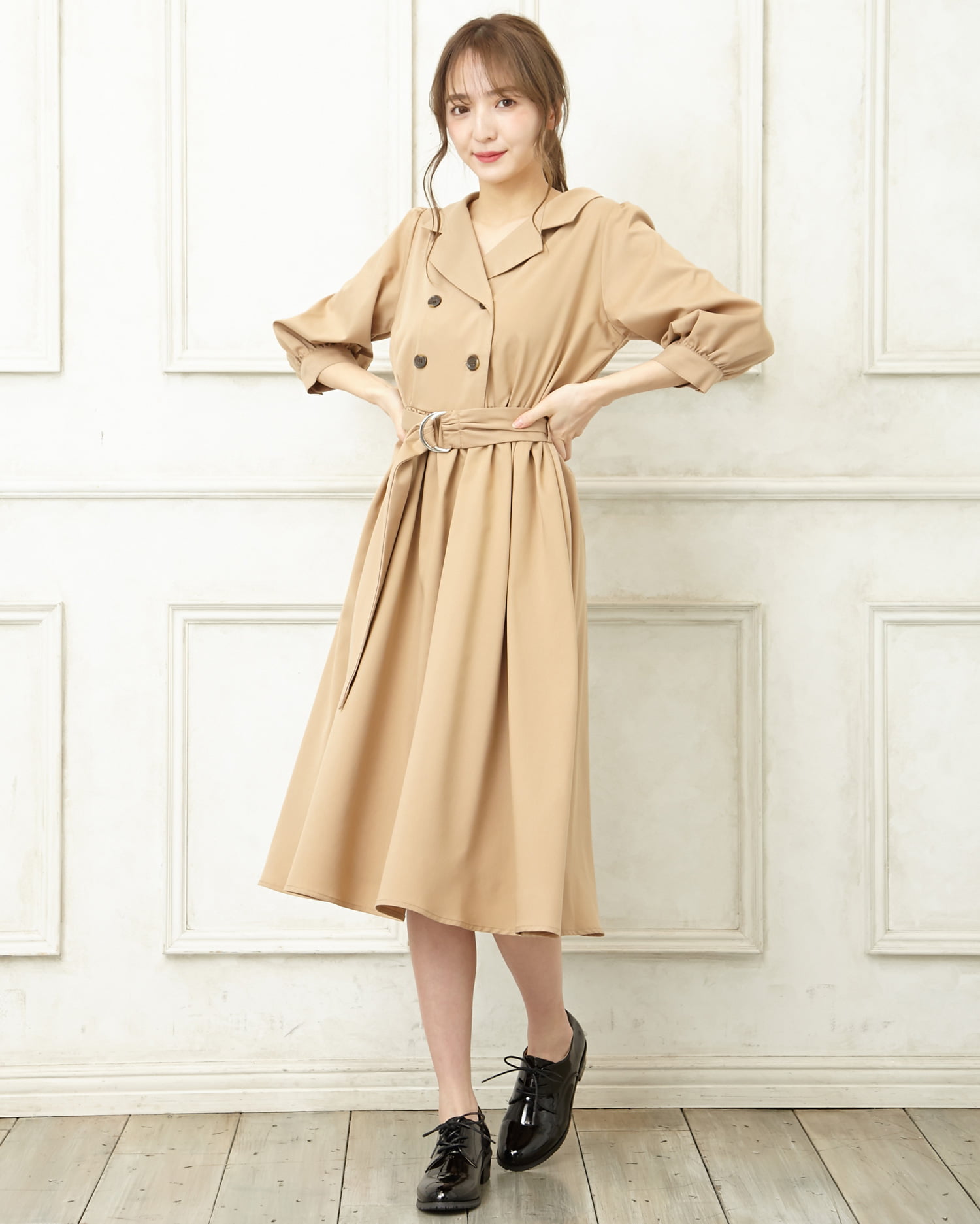 スカーフ＆ベーシックサッシュ付き／トレンチワンピース｜allamanda(アラマンダ) 公式通販｜INGNI STORE