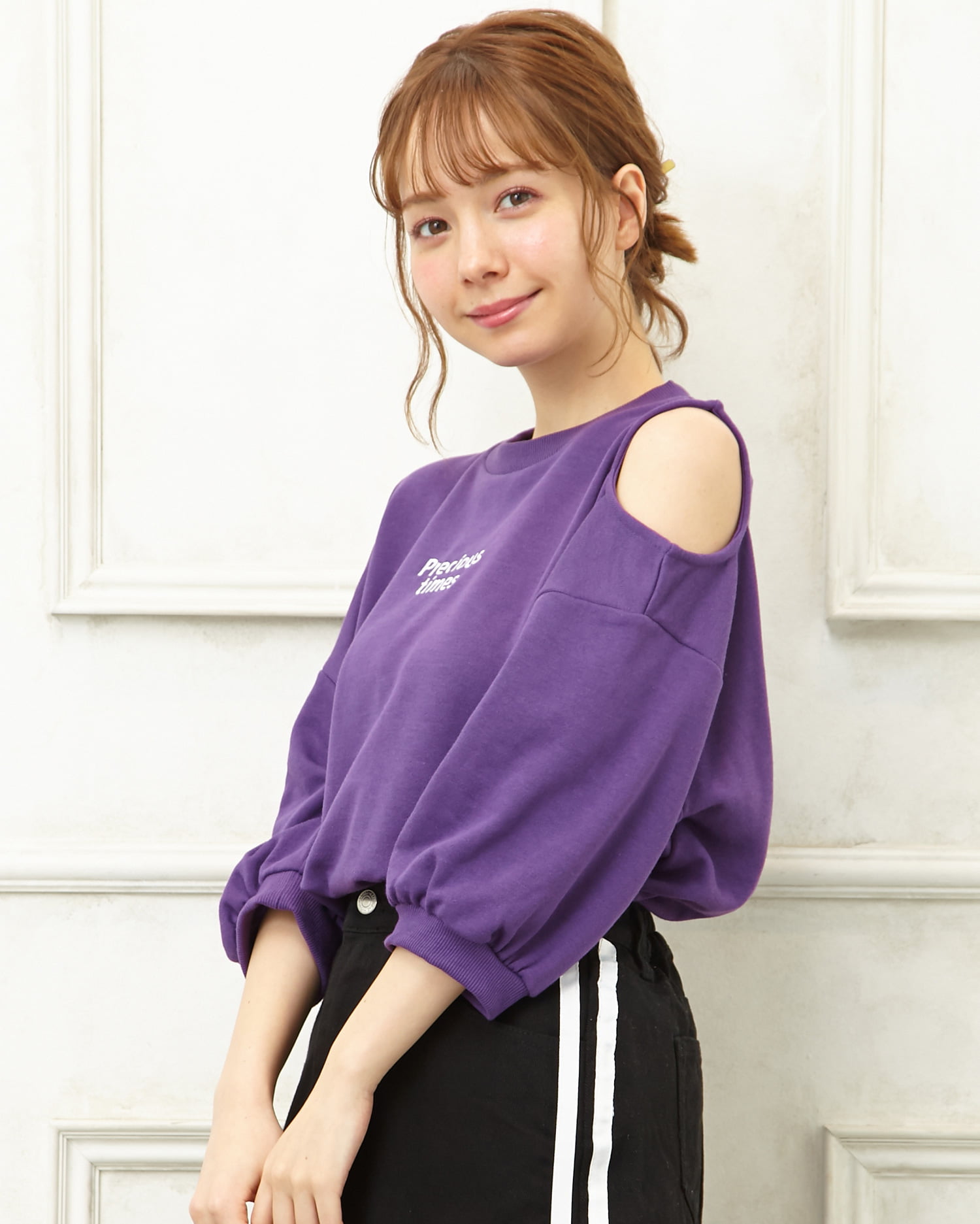 肩あきロゴトップス／7分袖｜INGNI(イング) 公式通販｜INGNI STORE