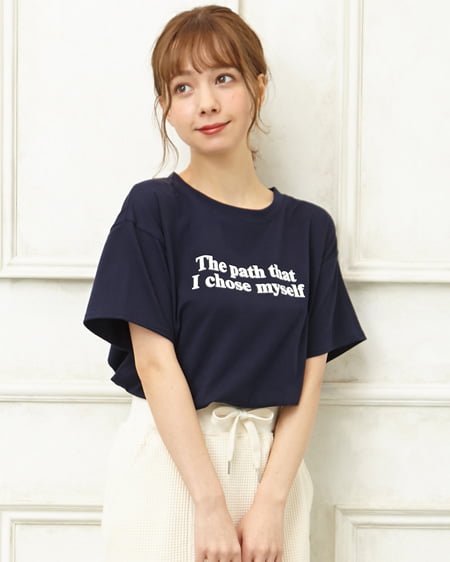 INGNI(イング) カラーロゴ半袖／Tシャツ コン/オフホワイト