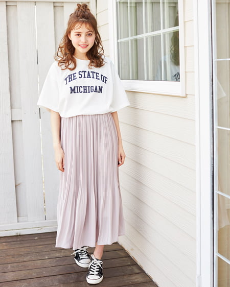 コーディネート Ingni Store限定セット カレッジtシャツ プリーツスカート Set Ingni イング 公式通販 Ingni Store イングストア