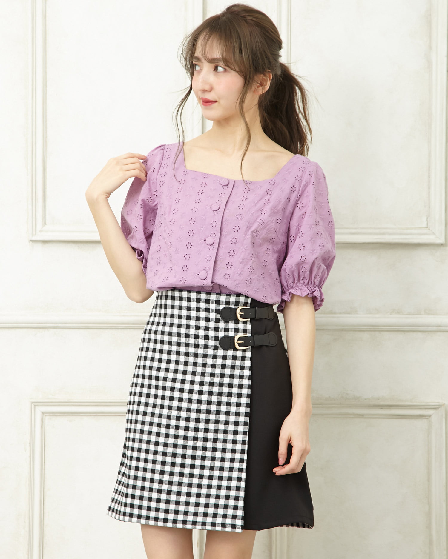 トップス manoko11 ニコ☆プチ 掲載 】テレコメロウトップス(130~160cm)(130cm オフ