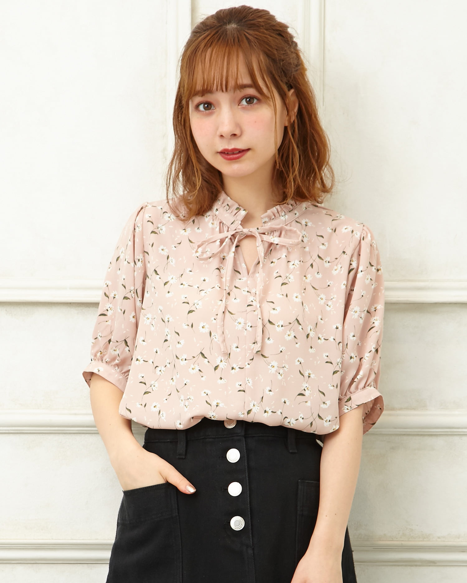 2Way花柄ハイネック／ブラウス｜INGNI(イング) 公式通販｜INGNI