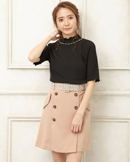 madameh closet スカート　ベージュ　４０ madameH CLOSET オンラインショップ