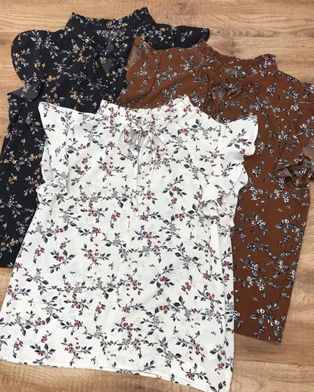 INGNI（イング） 2Way花柄ハイネックフリル／ブラウス ｱｲﾎﾞﾘｰ