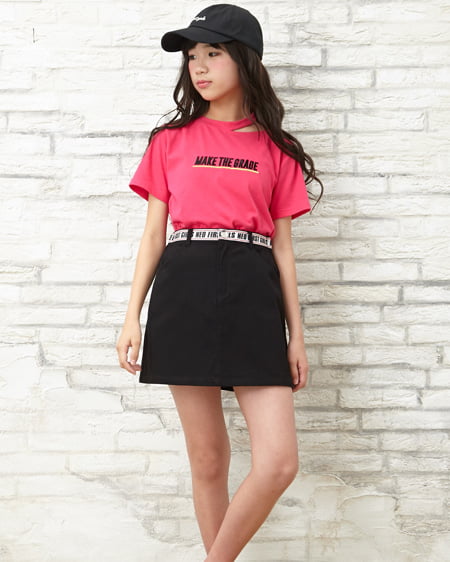 INGNI（イング） カットネック・ロゴ／Tシャツ ｼｮｯｷﾝｸﾞﾋﾟﾝｸ