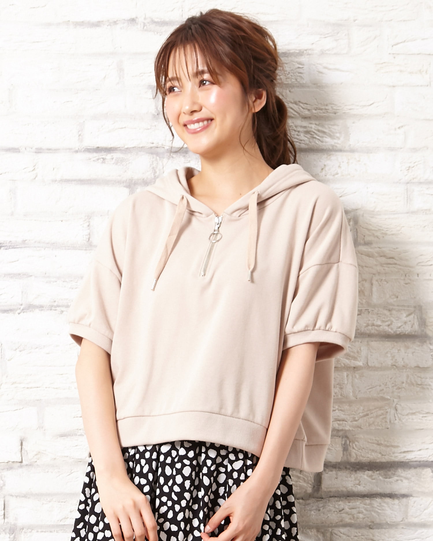 スウェット／ハーフZIPショートパーカー｜INGNI(イング) 公式通販｜INGNI STORE