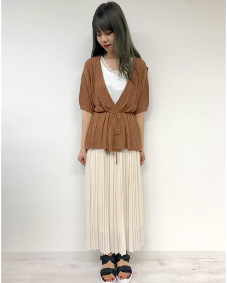 INGNI(イング) 襟レース/タンクトップ オフホワイト