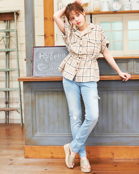 INGNI(イング) 襟レース/タンクトップ オフホワイト