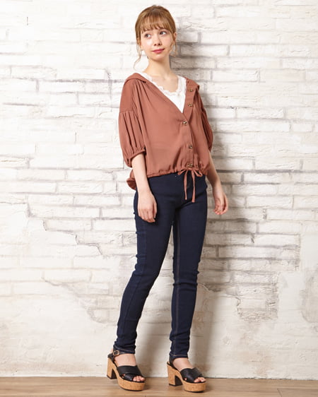 INGNI(イング) 襟レース/タンクトップ オフホワイト