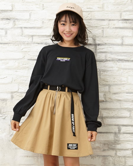 ベルト付・ZIP／フレアスカート｜INGNI First(イングファースト