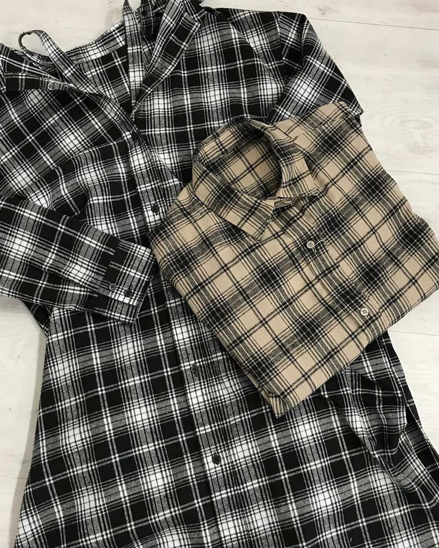 オフショル2WayチェックBIGロング／シャツ｜INGNI(イング) 公式通販