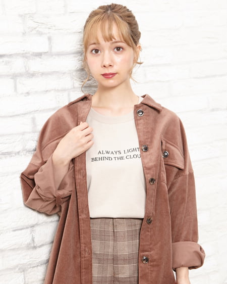 INGNI(イング) シンプルロゴロングTシャツ ﾍﾞｰｼﾞｭ