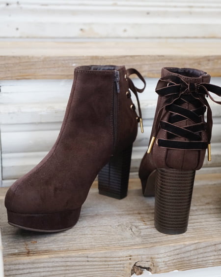 INGNI(イング) バックレースアップブーツ ブラウン