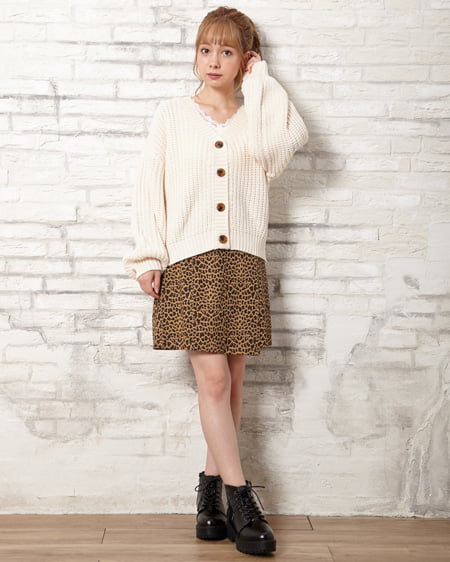ラッピンノット×COZ】レオパードミニスカート eva.gov.co
