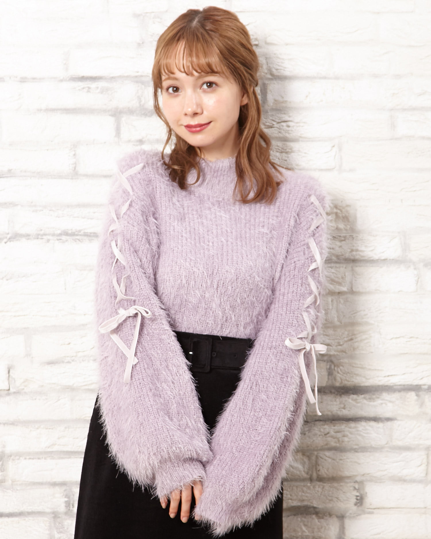 袖レースUPモックネック／ニット｜INGNI(イング) 公式通販｜INGNI STORE