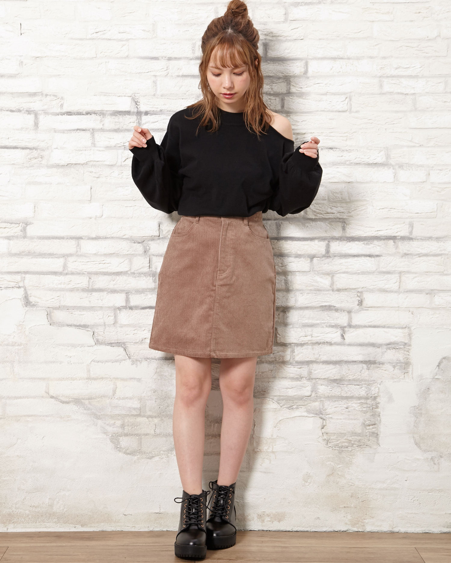コーデュロイ台形/スカート|INGNI(イング) 公式通販|INGNI STORE INGNI イング コーデュロイスカート ブラウン