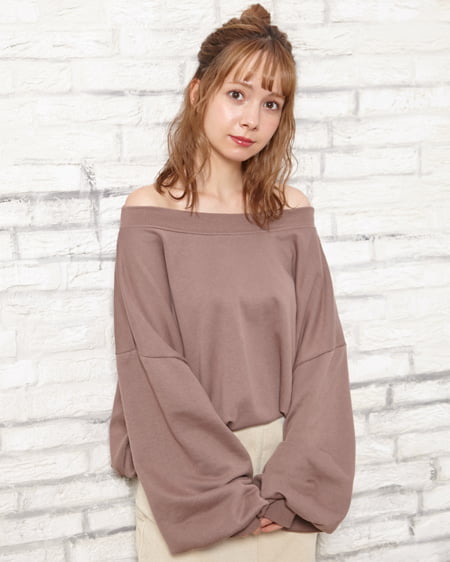 INGNI(イング) オフショル/スウェットトップス モカ