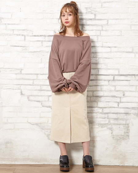 INGNI(イング) オフショル/スウェットトップス モカ