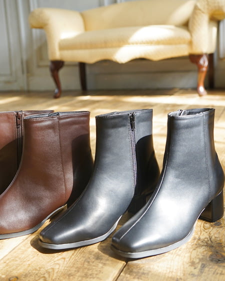 INGNI(イング) スクエアトゥブーツ クロ