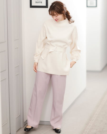 INGNI（イング） ウールライクセンタープレス／パンツ ﾗﾍﾞﾝﾀﾞｰ