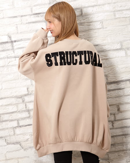 INGNI（イング） NEW・裏起毛Backロゴチュニック ﾍﾞｰｼﾞｭ