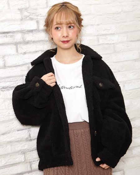 INGNI（イング） ボア／CPOブルゾン ｸﾛ