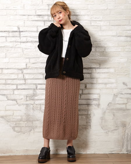 INGNI（イング） ボア／CPOブルゾン ｸﾛ