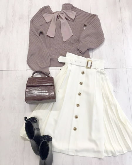 INGNI（イング） バックカシュクール／リボンニット ﾓｶ