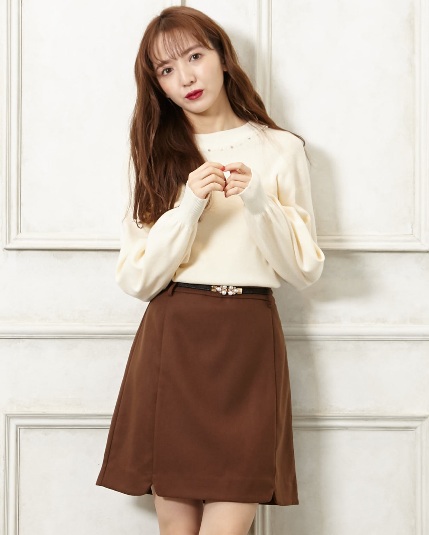 無地ベルト付き台形スカート｜allamanda(アラマンダ) 公式通販｜INGNI