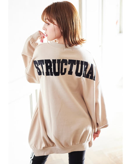 INGNI（イング） NEW・裏起毛Backロゴチュニック ﾍﾞｰｼﾞｭ