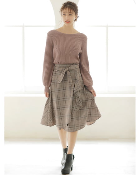 INGNI（イング） バックカシュクール／リボンニット ﾓｶ