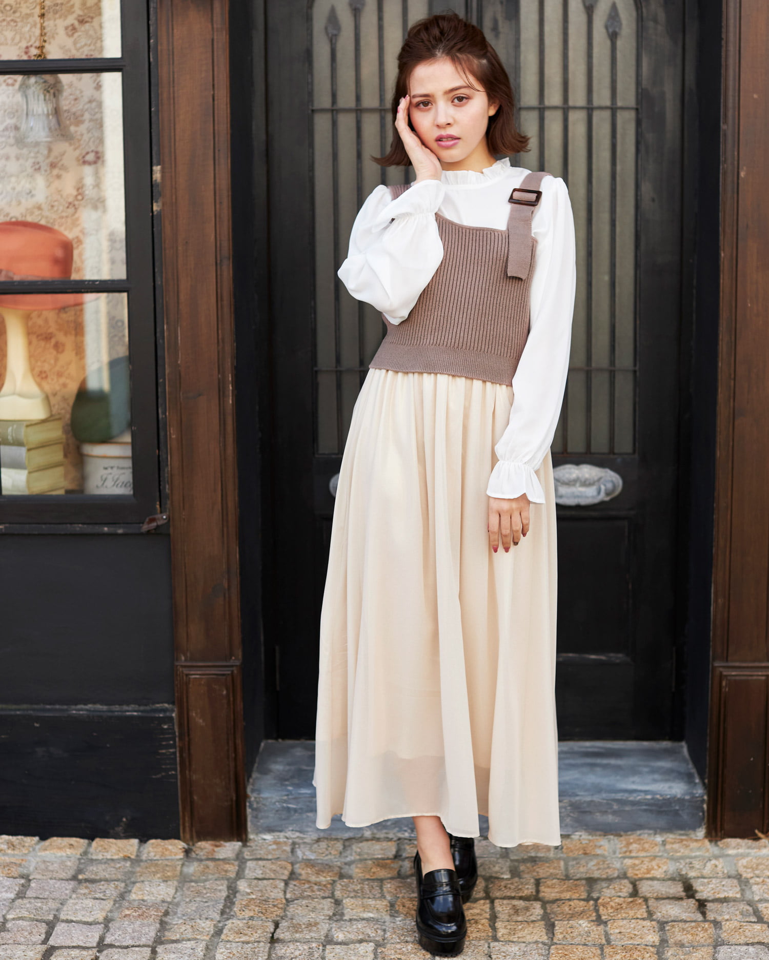 YJSO] セットアップ 子供 女の子 2点セット ニット トップス＋