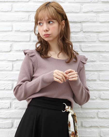 新品 MACKINTOSH フリル ニット 38 半袖 サマーニット リボン