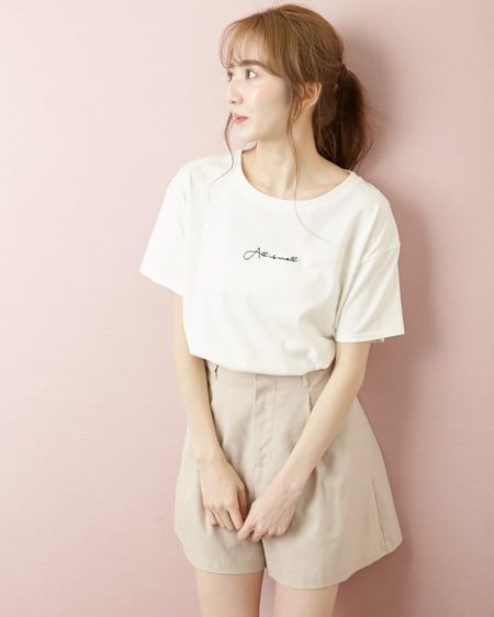 INGNI（イング） BACKプリント転写Tシャツ ｵﾌﾎﾜｲﾄ