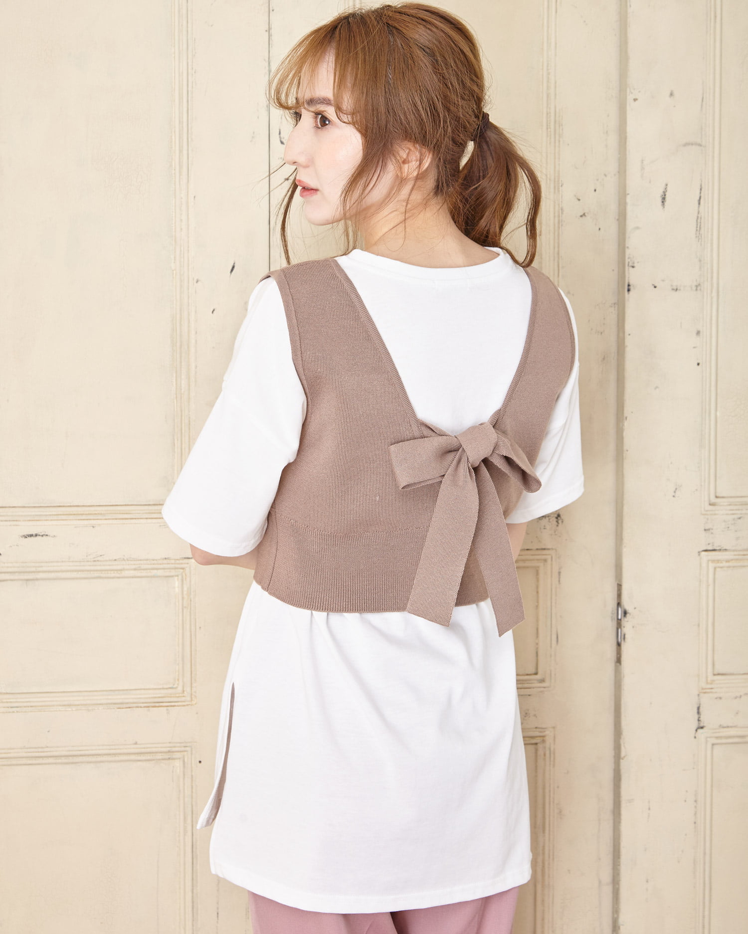 Backリボンニットビスチェ＋TシャツSET｜allamanda(アラマンダ) 公式通販｜INGNI STORE