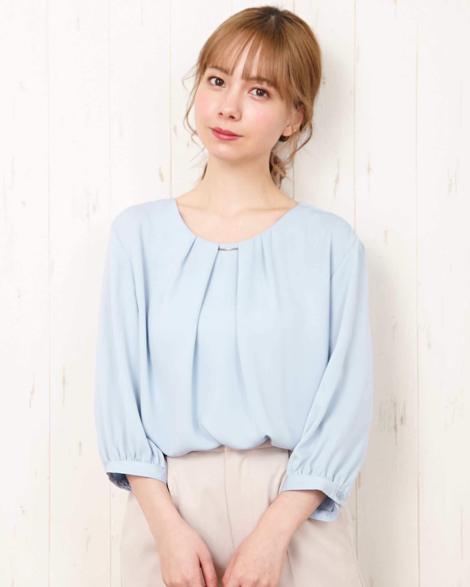 _♡ ピン付トロミ7分袖／ブラウス｜INGNI(イング) 公式通販｜INGNI STORE