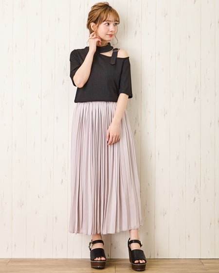 INGNI（イング） JZプリーツ／スカート ｸﾞﾚｰｼﾞｭ