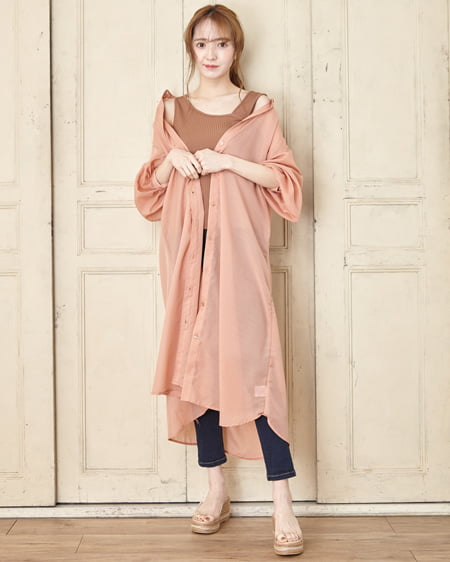 anglasad A/W ロング丈シャツ ロングシャツ メンズ シャツ ダンスウエア ロング丈 ホスト 春
