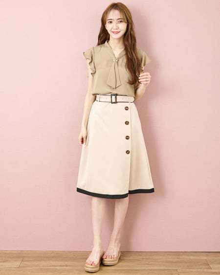 配色ミディスカート｜allamanda(アラマンダ) 公式通販｜INGNI STORE